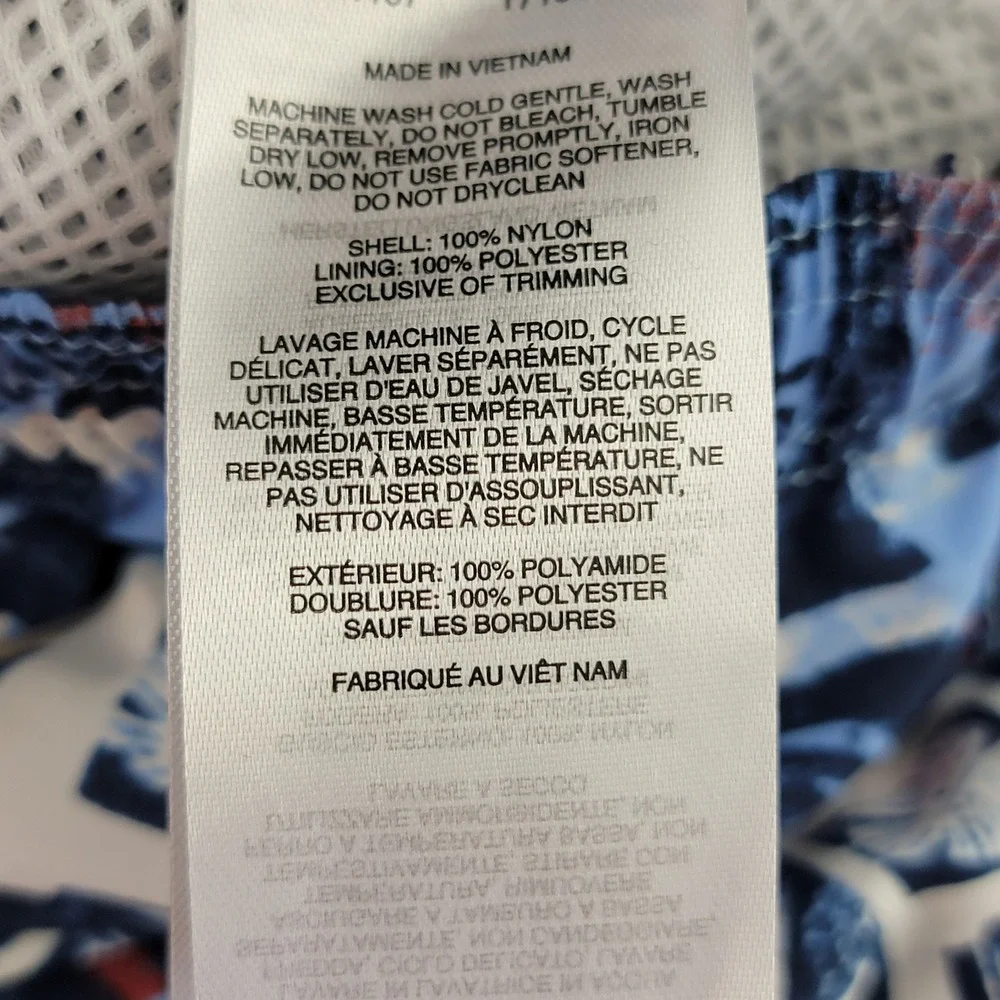 Columbia Mens Super Backcast Water Shorts XL Blue Tropical Print Swim Trunks NEW